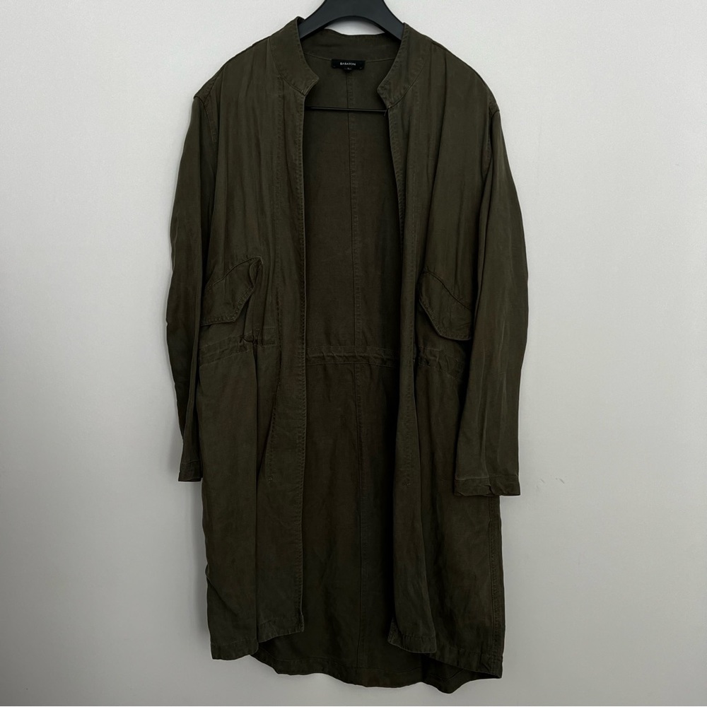 ARITZIA • Olive Green Linen Jacket